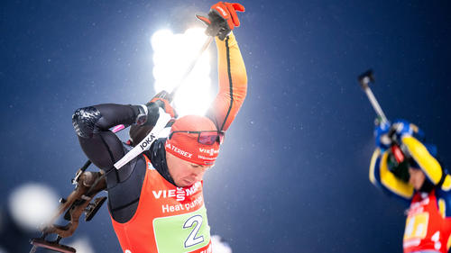 Philipp Nawrath hat ein perfektes Biathlon-Rennen gezeigt
