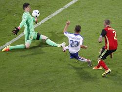 Courtois fue el mejor de Bélgica en la derrota ante Italia. (Foto: Getty)