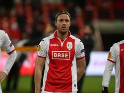 Ronnie Stam speelde in de voorbereiding met Standard Luik tegen Feyenoord. (01-07-2014)
