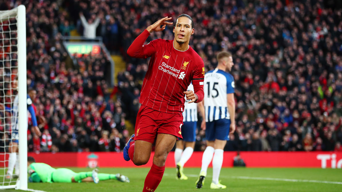 Virgel van Dijk erzielte einen Doppelpack für Liverpool Virgel van Dijk erzielte einen Doppelpack für Liverpool