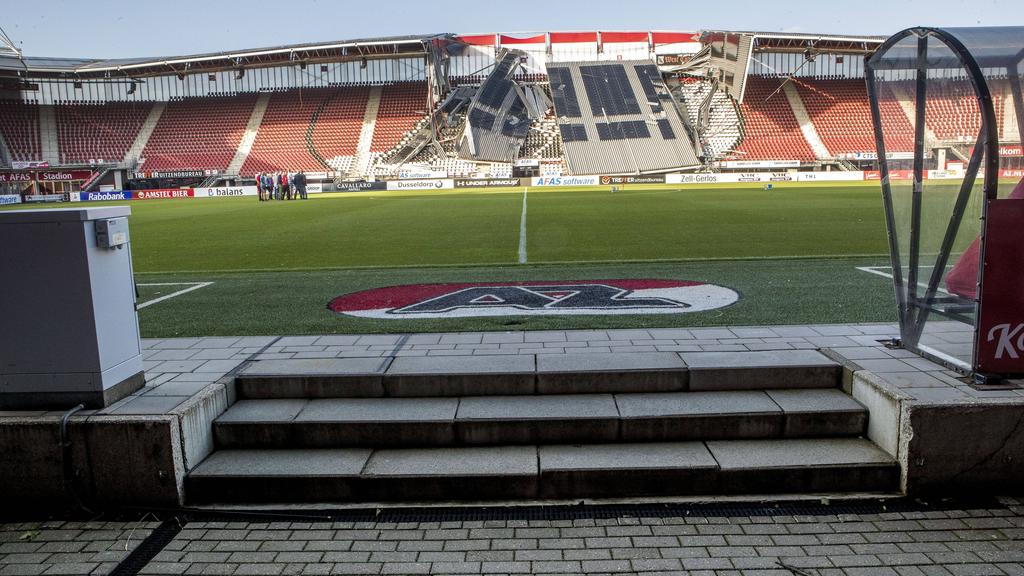 Das Dach vom Stadion des AZ Alkmaar war teilweise eingestürzt