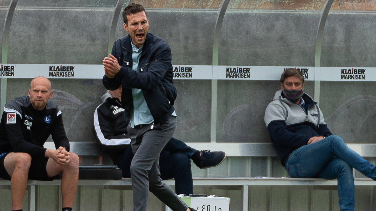 Soll noch vor Ablauf der Saison mit einem Cheftrainer-Vertrag ausgestattet werden: KSC-Trainer Christian Eichner Soll noch vor Ablauf der Saison mit einem Cheftrainer-Vertrag ausgestattet werden: KSC-Trainer Christian Eichner