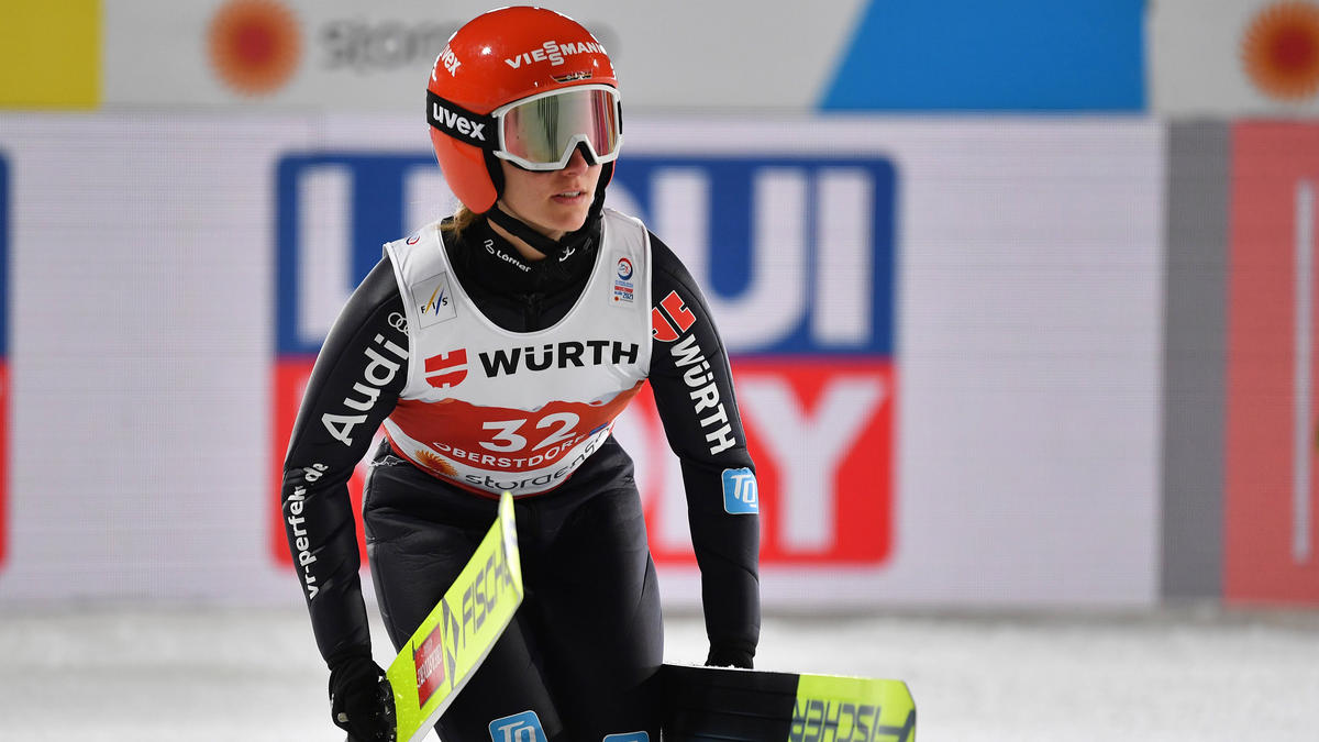 Katharina Althaus hatte sich mit der Skisprung-WM mehr ausgerechnet Katharina Althaus hatte sich mit der Skisprung-WM mehr ausgerechnet
