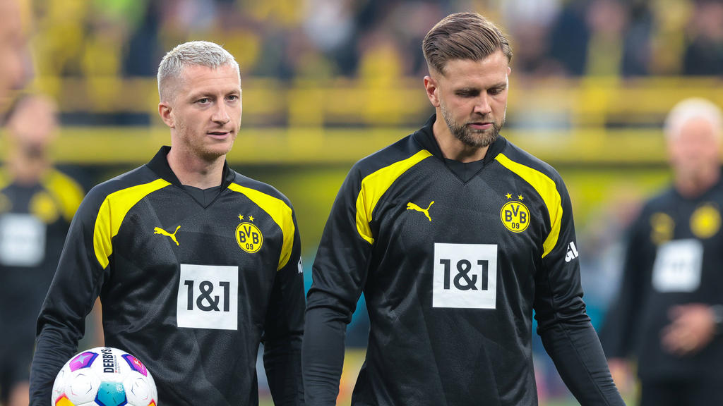 Niclas Füllkrug (r.) durfte mit Marco Reus in der BVB-Startelf ran Niclas Füllkrug (r.) durfte mit Marco Reus in der BVB-Startelf ran