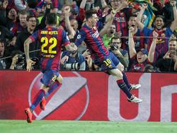 Lionel Messi feiert sein Tor zum 1:0