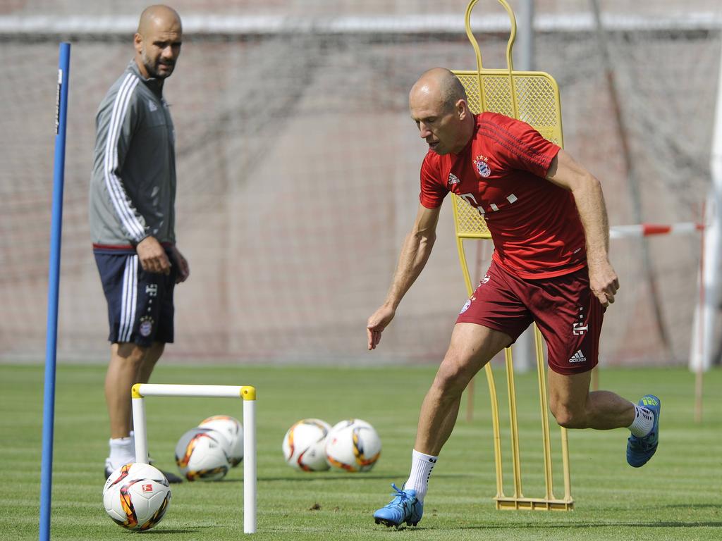 Arjen Robben ist bei Bayern München wieder im Training