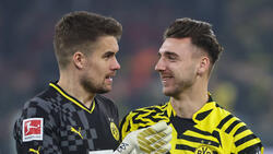 BVB-Torwart Marcel Lotka (r.) könnte es zu einem Bundesliga-Konkurrenten ziehen