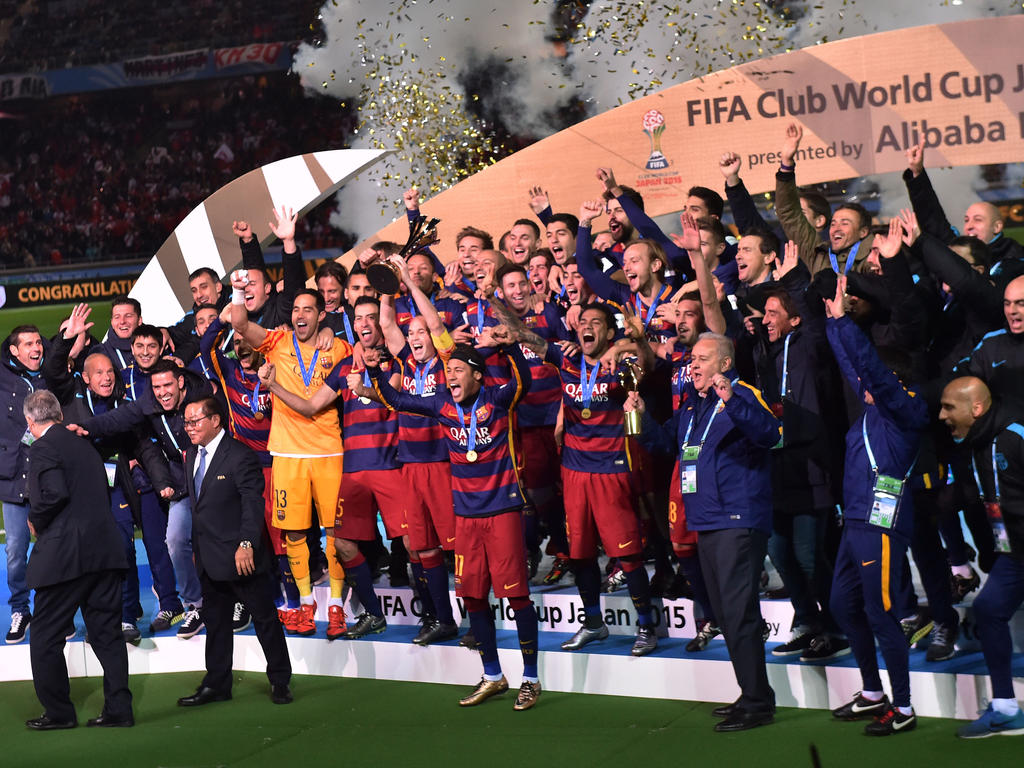 El FC Barcelona celebra la última edición del Mundial de Clubes. (Foto: Getty)