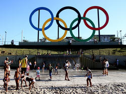 Anillos olímpicos de Madureira Park en Rio de Janeiro. (Foto: Getty)