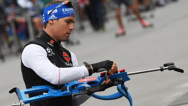 Simon Schempp beim Biathlon-Training Simon Schempp beim Biathlon-Training