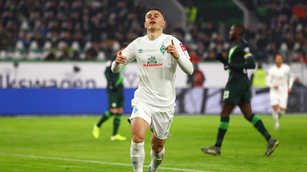 Werder Bremens Top-Torschütze Milot Rashica jubelt nach einem Treffer