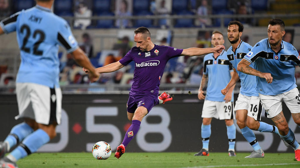Franck Ribéry (M.)  traf gegen Lazio