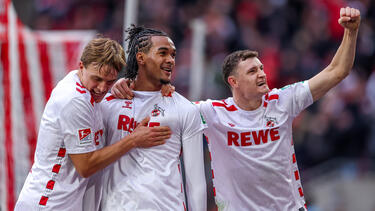 Verlässt Damion Downs (m.) den 1. FC Köln?