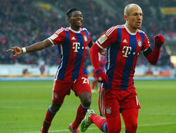 Scored for Bayern: Arjen Robben (r) & David Alaba