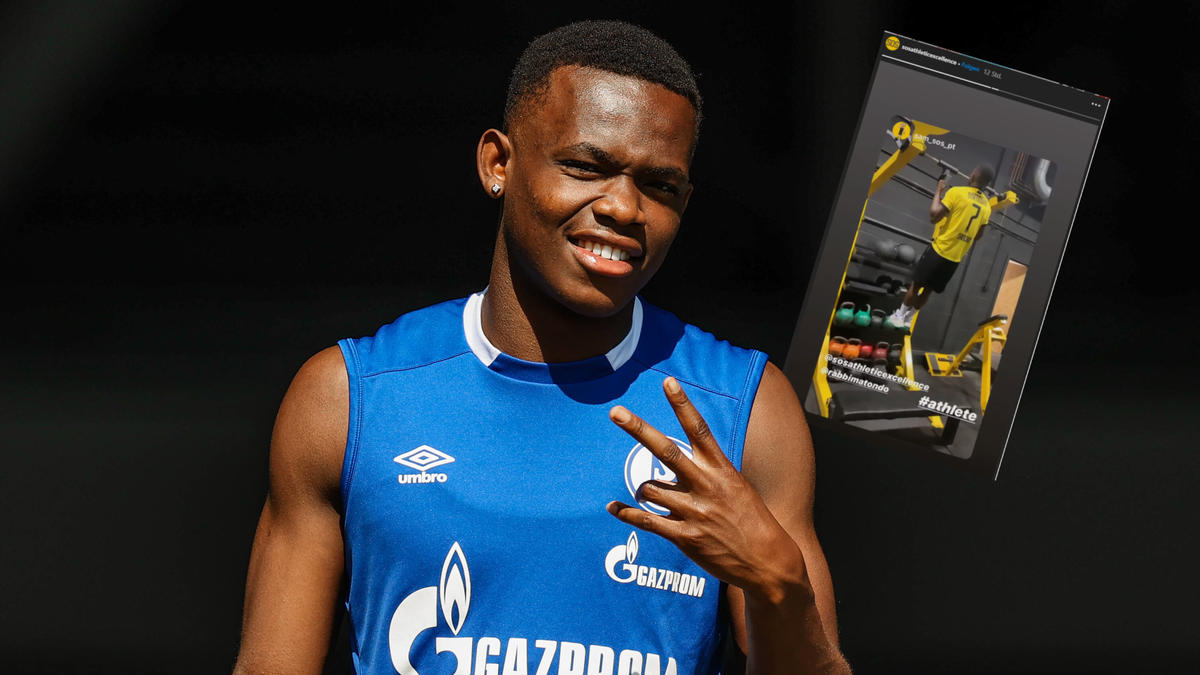 Matondo trainerte im Trikot des Erzrivalen BVB Matondo trainerte im Trikot des Erzrivalen BVB