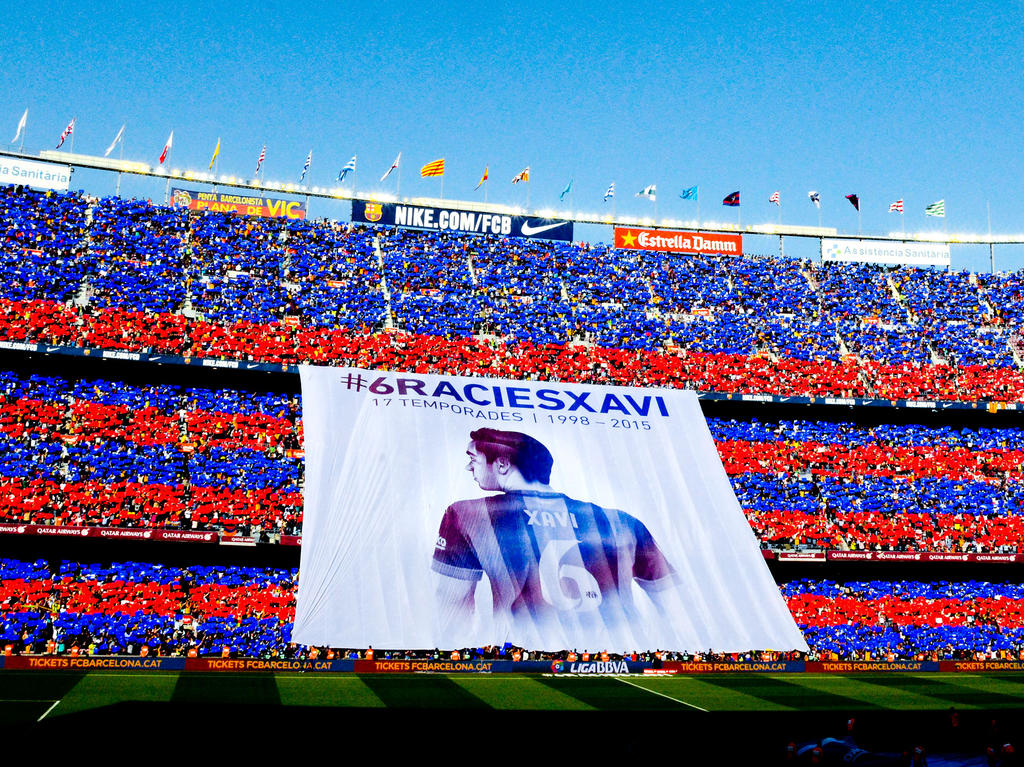 Die Fans des FC Barcelona verabschiedeten Xavi aus seinem zweiten Wohnzimmer