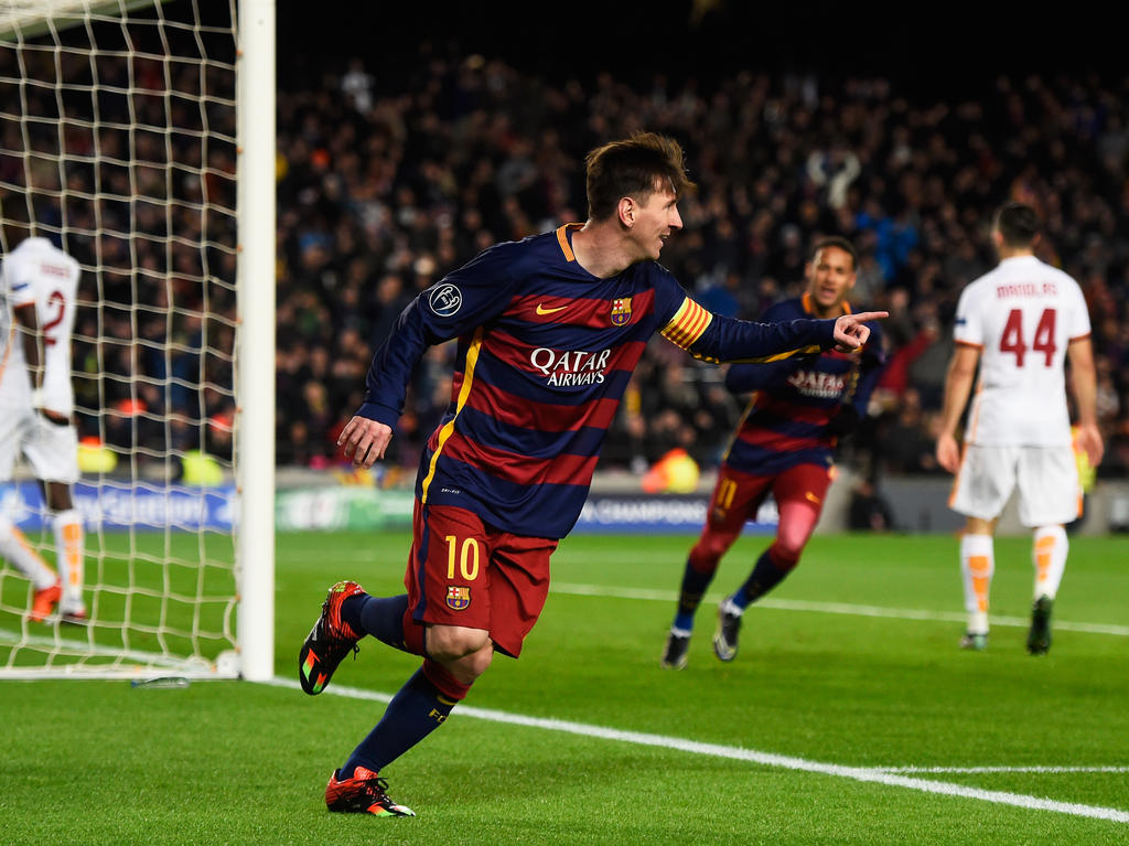 Lionel Messi marcó un 'doblete' ante la Roma. (Foto: Getty)