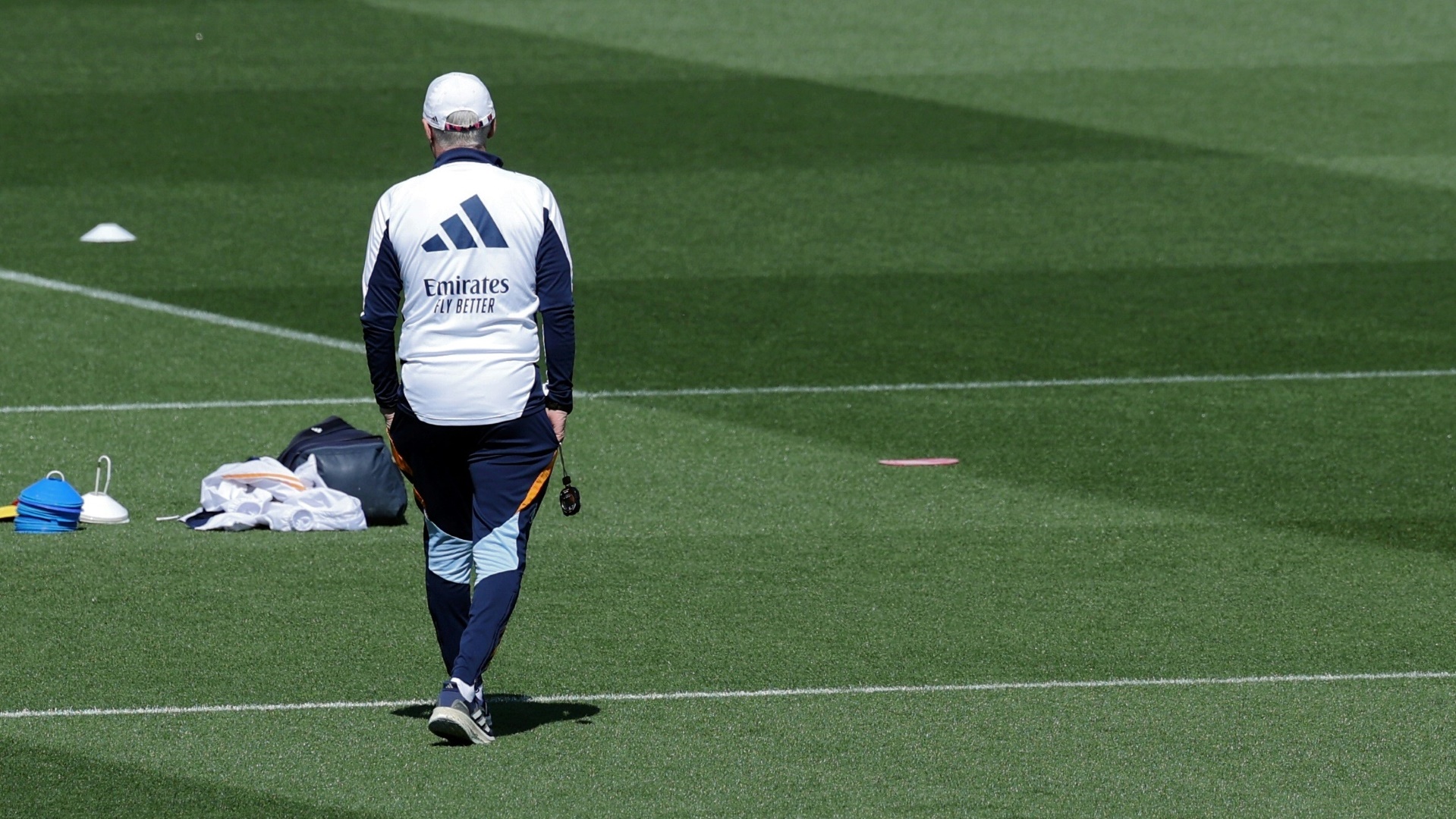 Vor dem Abschied: Ancelotti beim Training am Dienstag Vor dem Abschied: Ancelotti beim Training am Dienstag