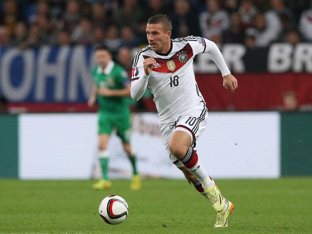 Lukas Podolski nutzte das Länderspiel für einen Heimatbesuch
