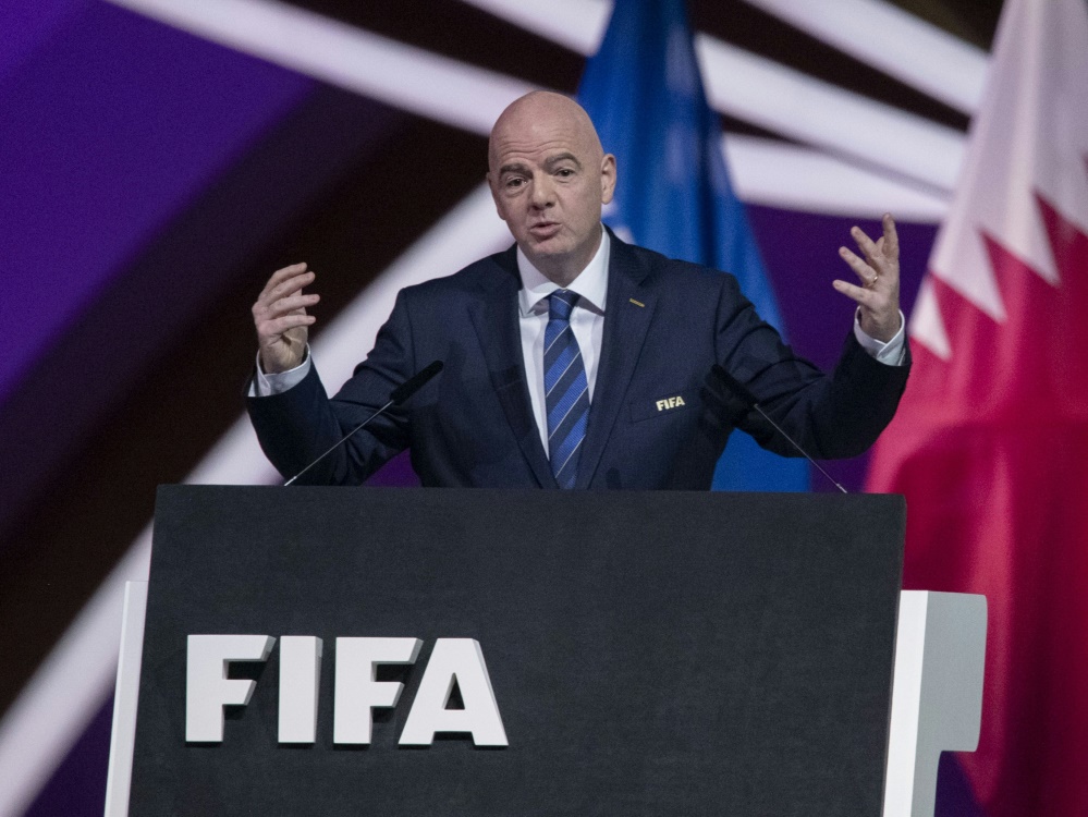Gianni Infantino spricht über Fortschritte vor der Fußball-WM 2022 in Katar