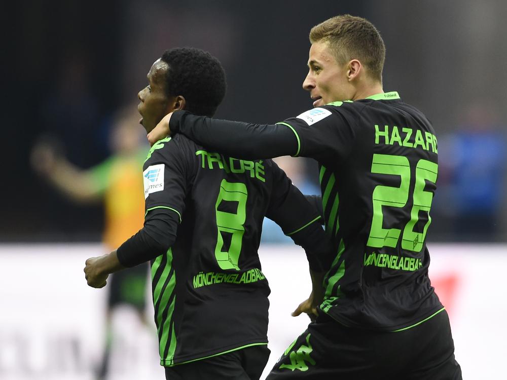 Ibrahima Traoré und Thorgan Hazard erzielten 
drei Tore