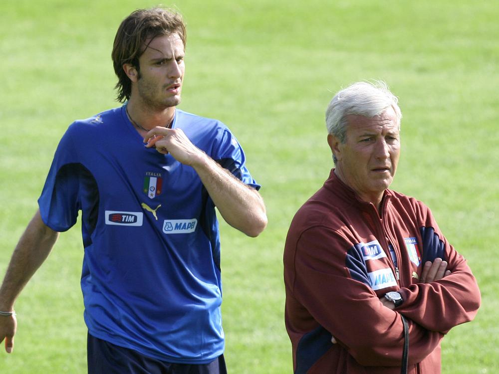 Gilardino (l.) und Lippi holten 2006 den WM-Titel