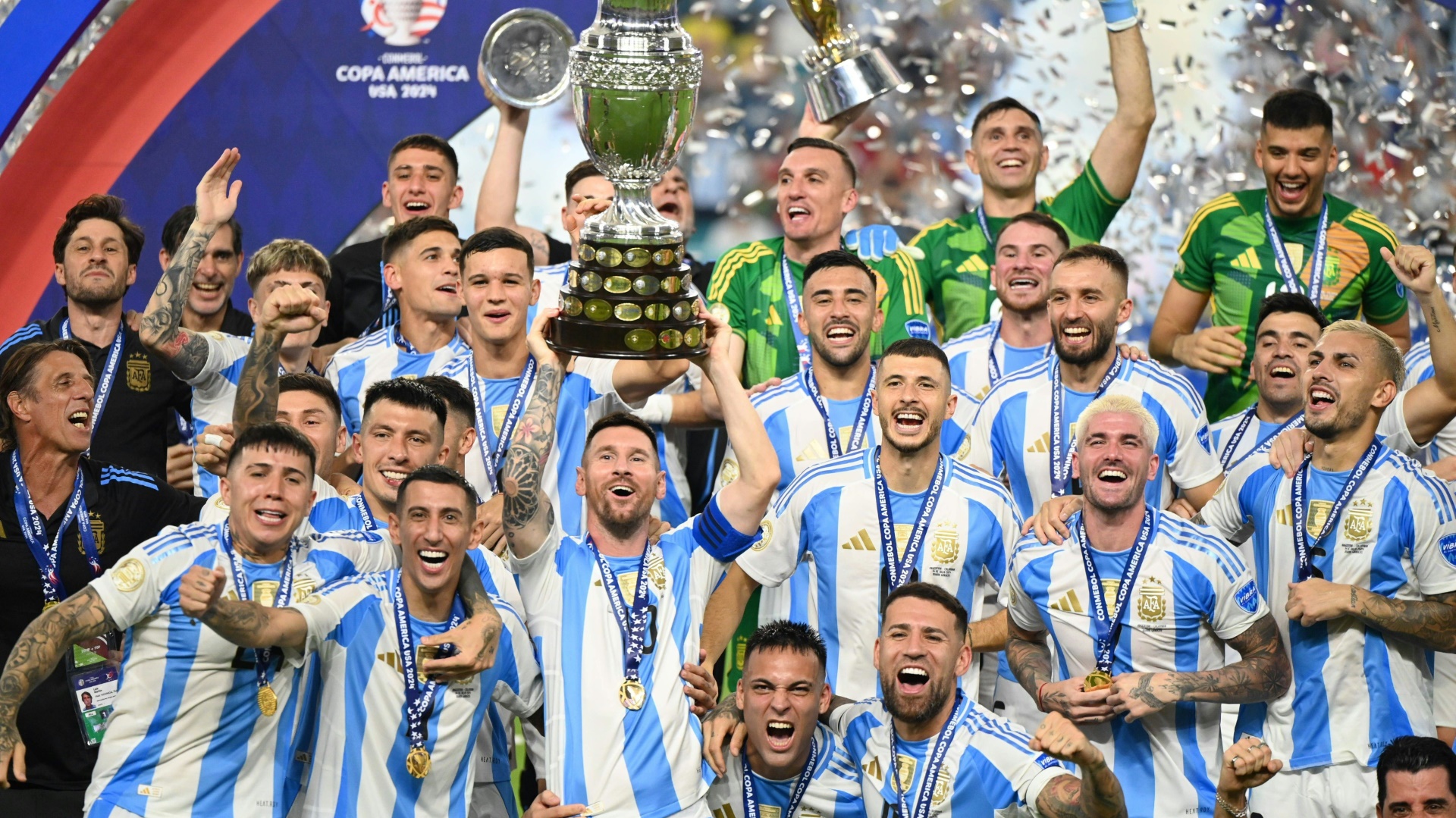 Die Argentinier feierten den Copa-Triumph