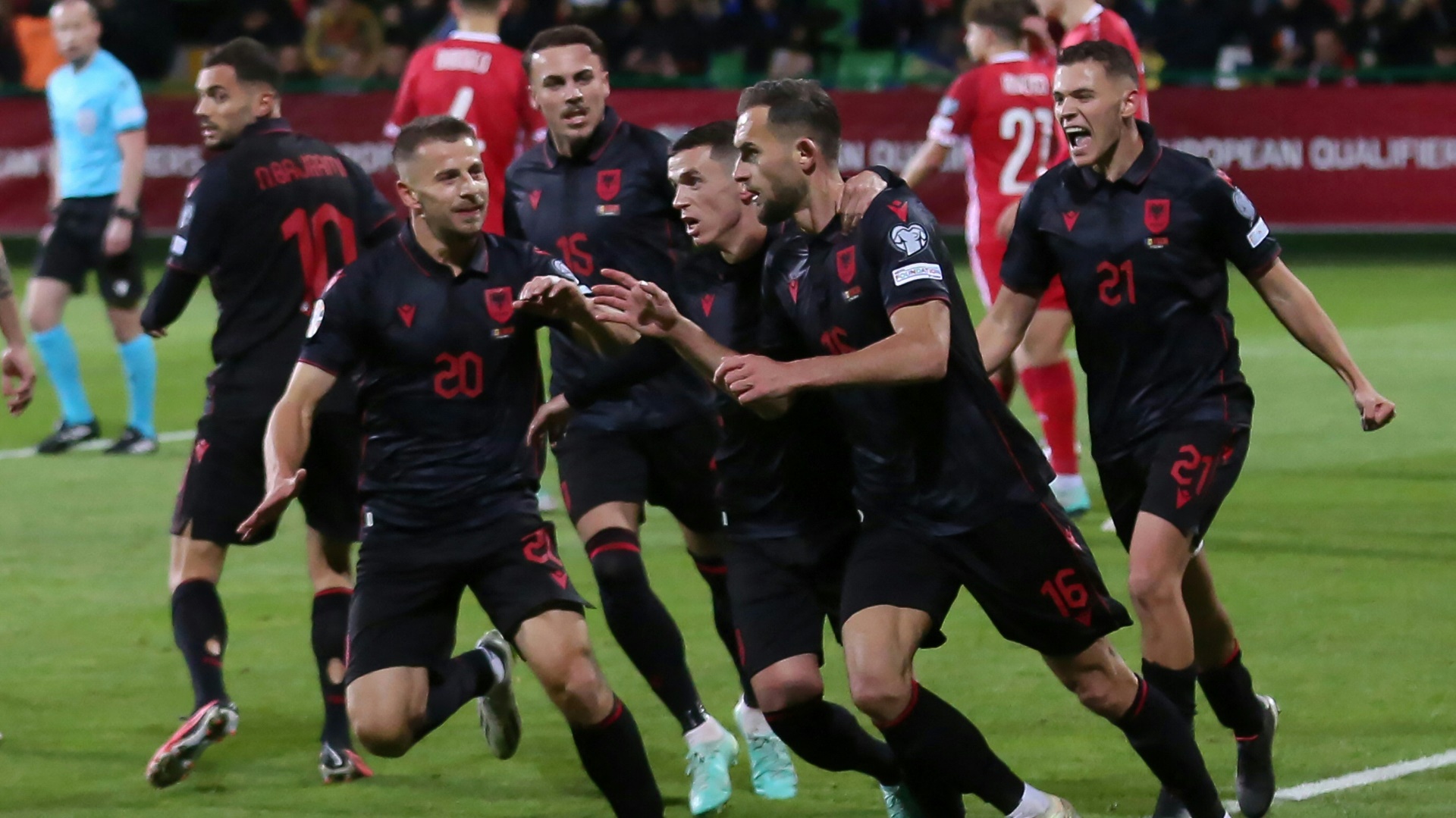 Großer Jubel im albanischen Nationalteam
