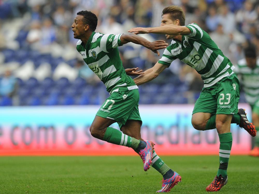 Superstar Nani (l.) führt die Leões zum Sieg gegen Porto
