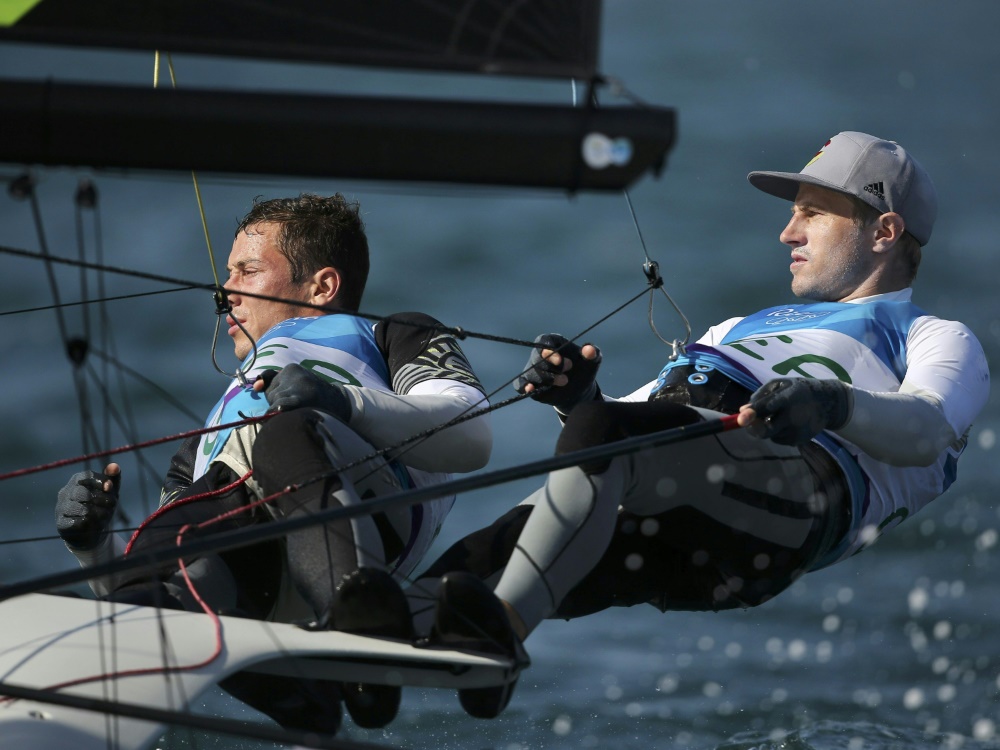 Thomas Plößel und Erik Heil (v.l.) siegen vor Miami Thomas Plößel und Erik Heil (v.l.) siegen vor Miami