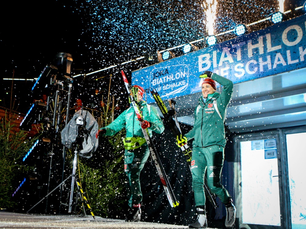 Biathlon auf Schalke: Herrmann und Doll dabei