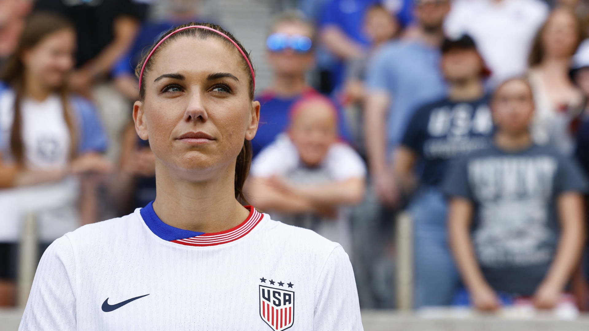 In der Zuschauerrolle: Alex Morgan In der Zuschauerrolle: Alex Morgan