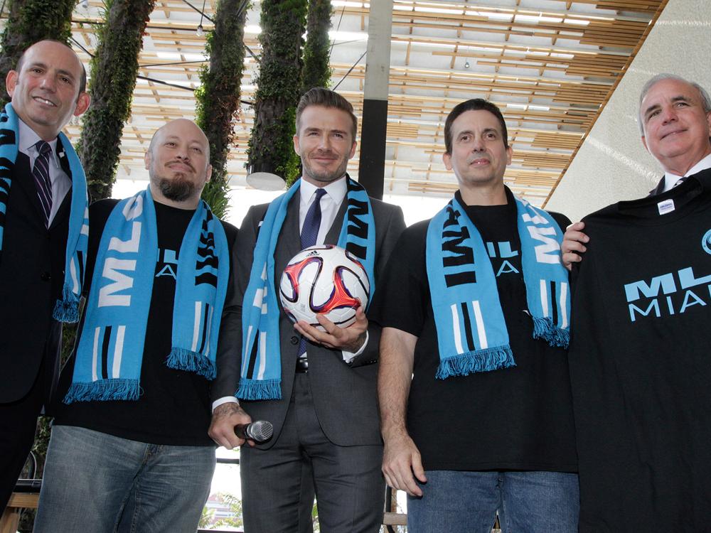 Rückschlag für David Beckham (m.) und sein Millionen-Projekt in Miami Rückschlag für David Beckham (m.) und sein Millionen-Projekt in Miami