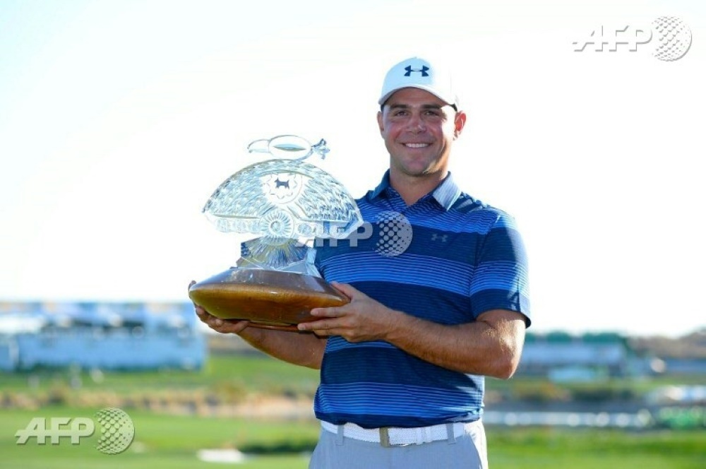 Gary Woodland freut sich über seinen Sieg im Stechen Gary Woodland freut sich über seinen Sieg im Stechen