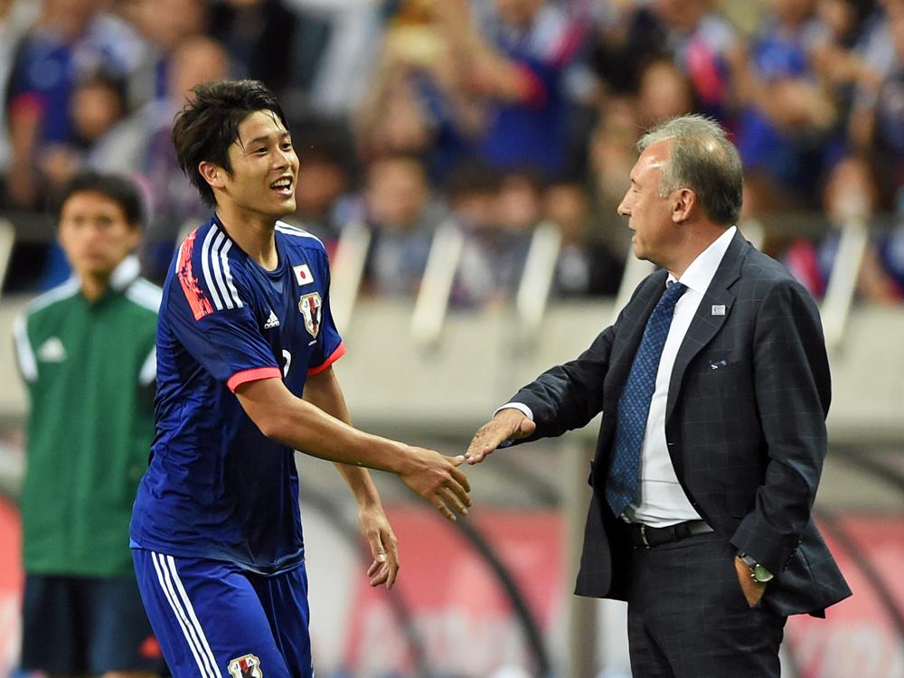 Atsuto Uchida (l.) erzielte das einzige Tor gegen Zypern
