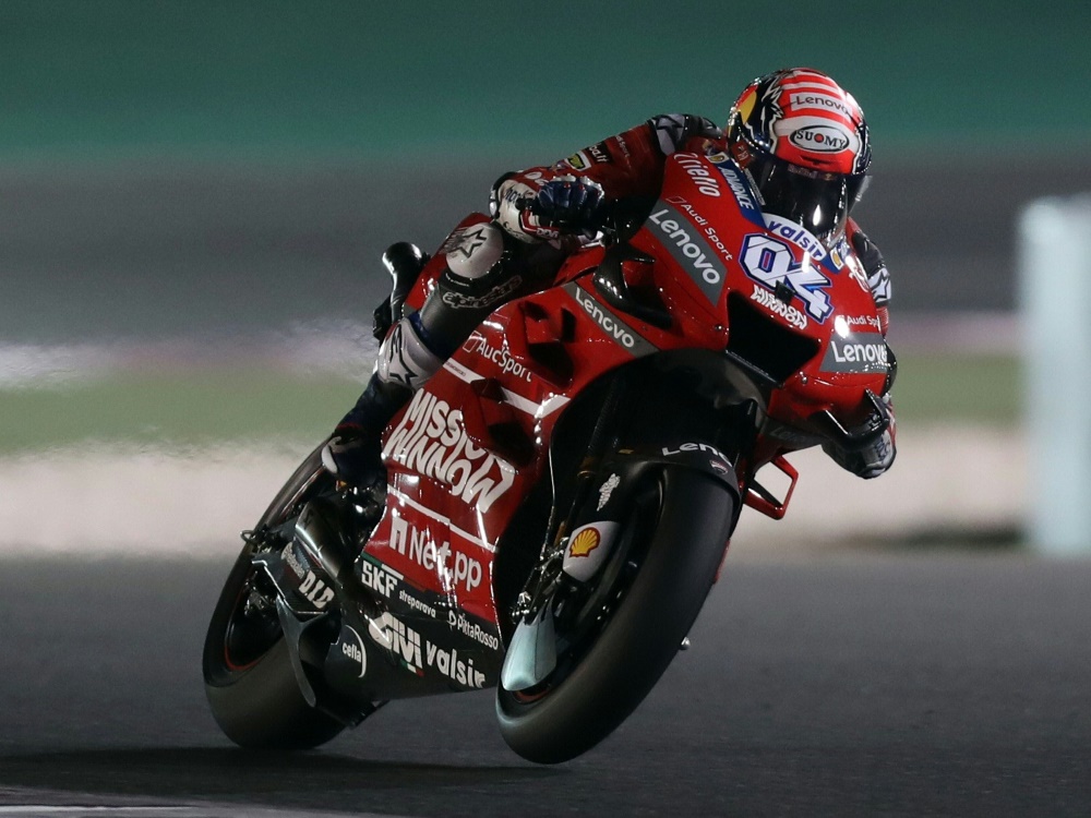 Sieger Andrea Dovizioso trat mit dem Flügel an Sieger Andrea Dovizioso trat mit dem Flügel an