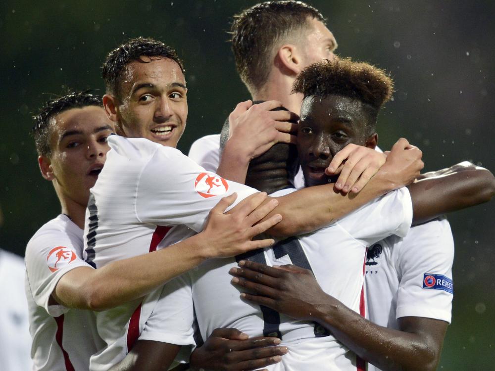 Steht nach einem Krimi im Finale: die U17-Auswahl Frankreichs