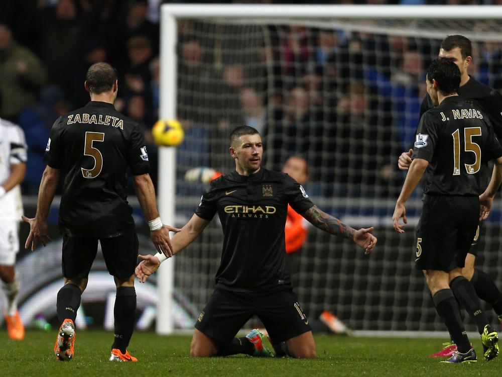 Siegtor für Manchester City: Aleksandar Kolarov
