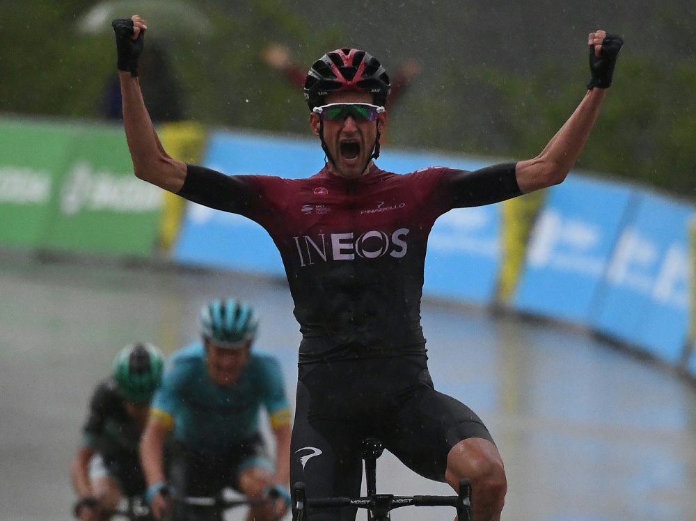 Poels gewinnt vor Fuglsang und Emanuel Buchmann (hinten) Poels gewinnt vor Fuglsang und Emanuel Buchmann (hinten)