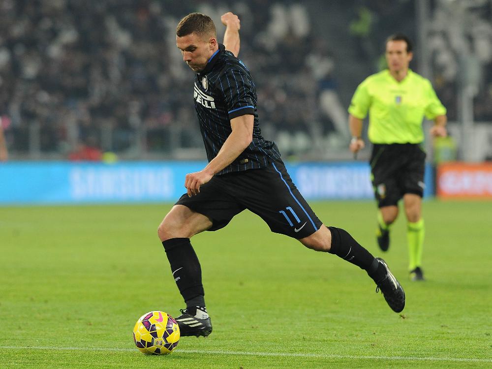 Startelfdebüt für Inter: Lukas Podolski Startelfdebüt für Inter: Lukas Podolski