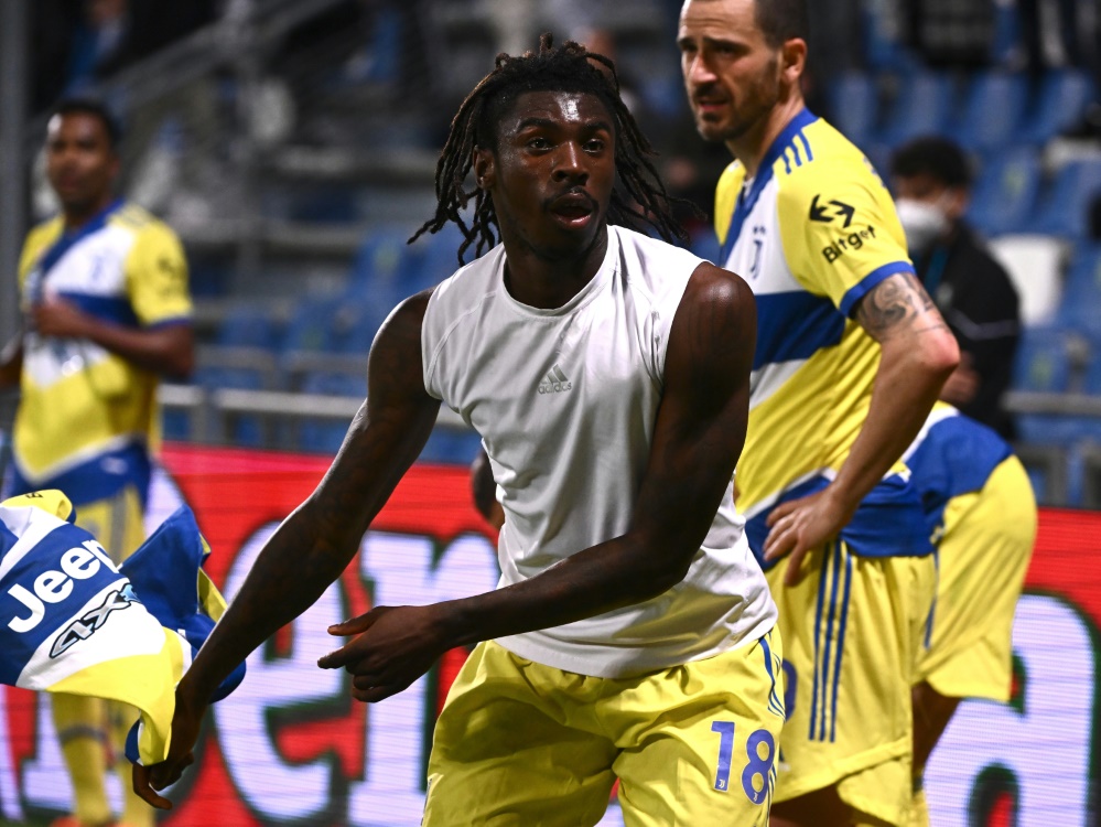 Moise Kean jubelt über seinen Treffer für Juventus