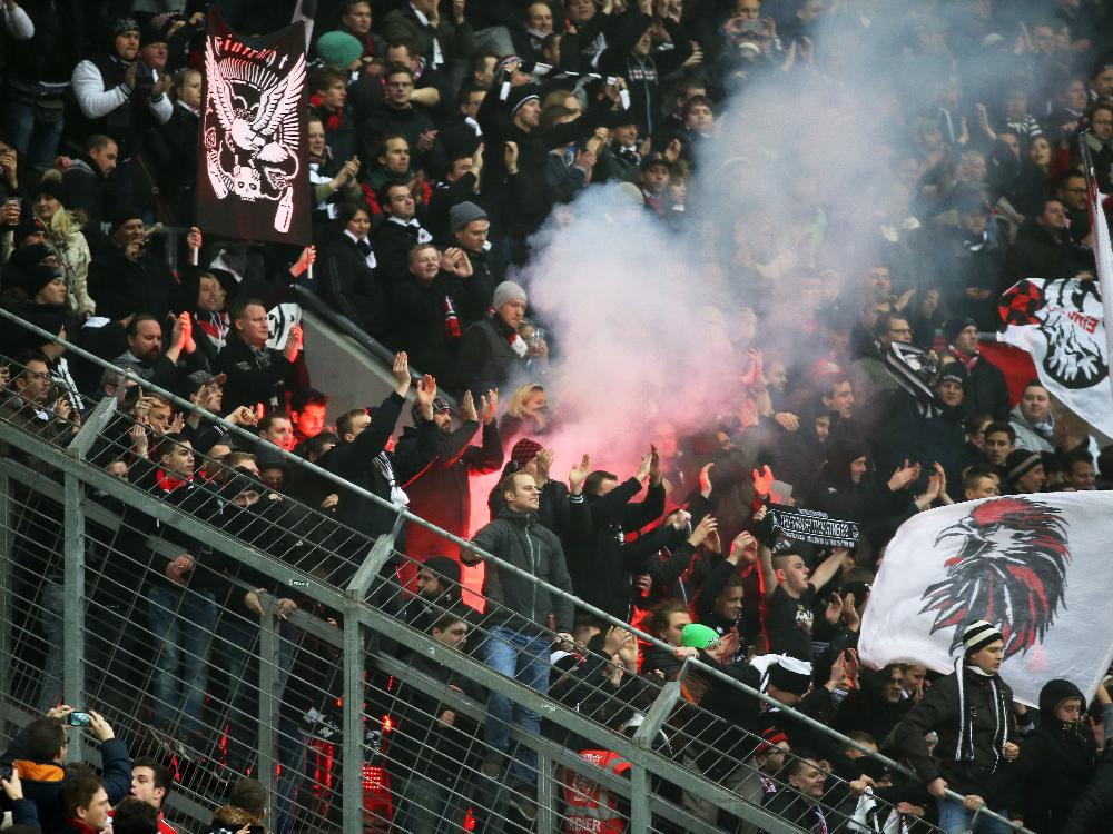 Gegen Leverkusen sorgten die Frankfurter Fans für Unruhe