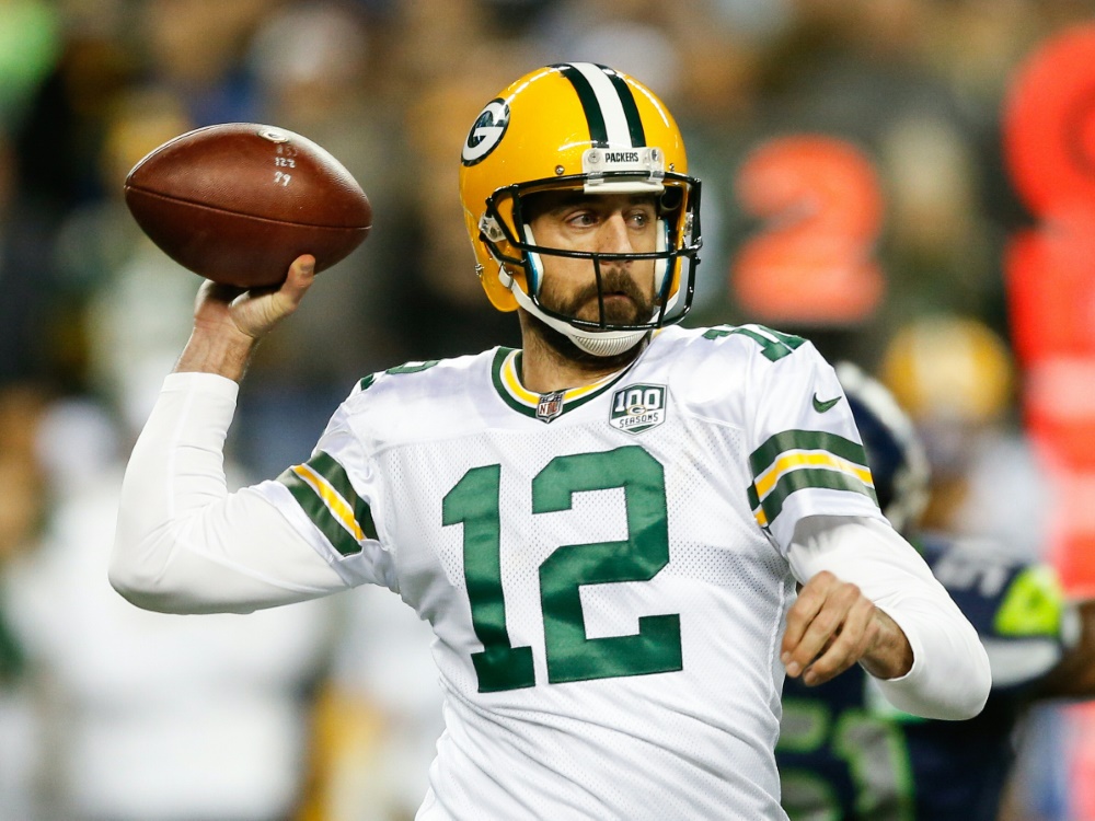 Brachte es nur auf zwei Touchdown-Pässe: Aaron Rodgers Brachte es nur auf zwei Touchdown-Pässe: Aaron Rodgers