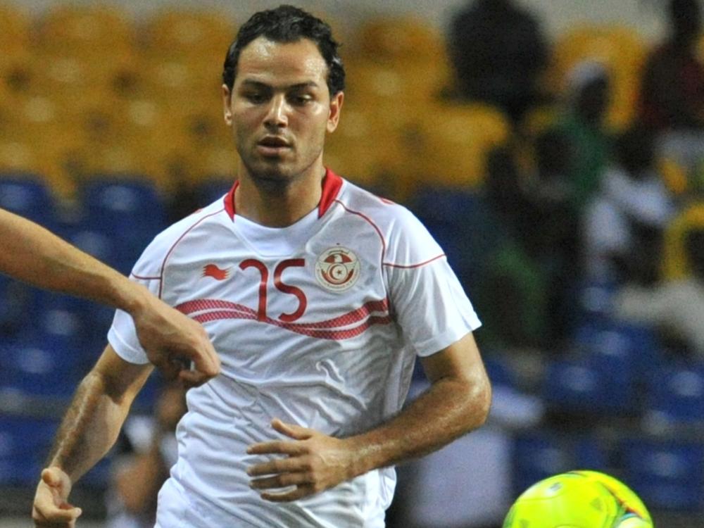 Zouhaier Dhaouadi erzielt den Siegtreffer für Tunesien