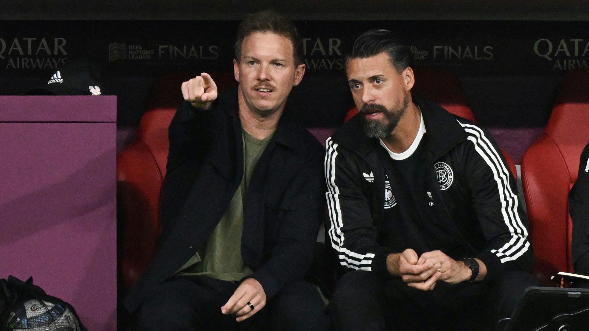 Bundestrainer Nagelsmann (l.) mit Assistent Wagner Bundestrainer Nagelsmann (l.) mit Assistent Wagner