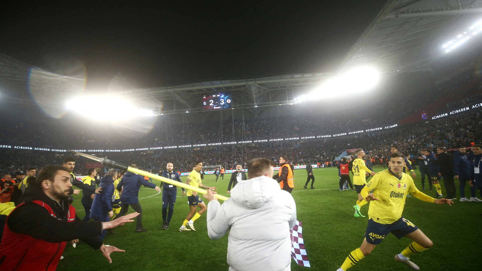 Im Trabzonspor-Stadion kam es am Sonntag zu heftigen Krawallen