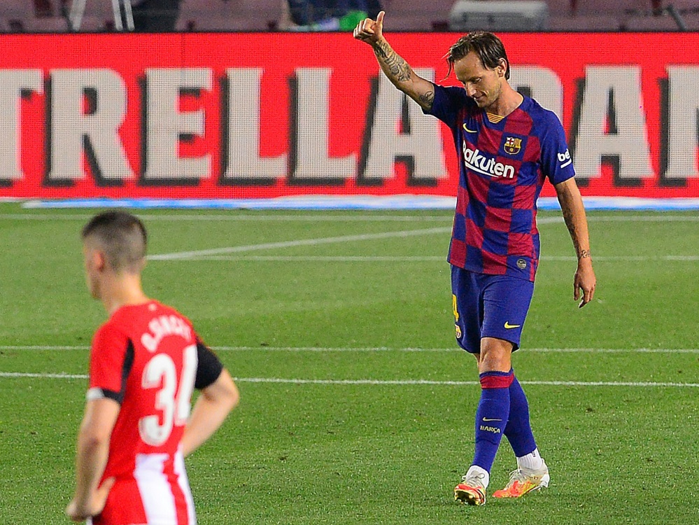 Traf für den FC Barcelona zum Sieg: Ivan Rakitic Traf für den FC Barcelona zum Sieg: Ivan Rakitic