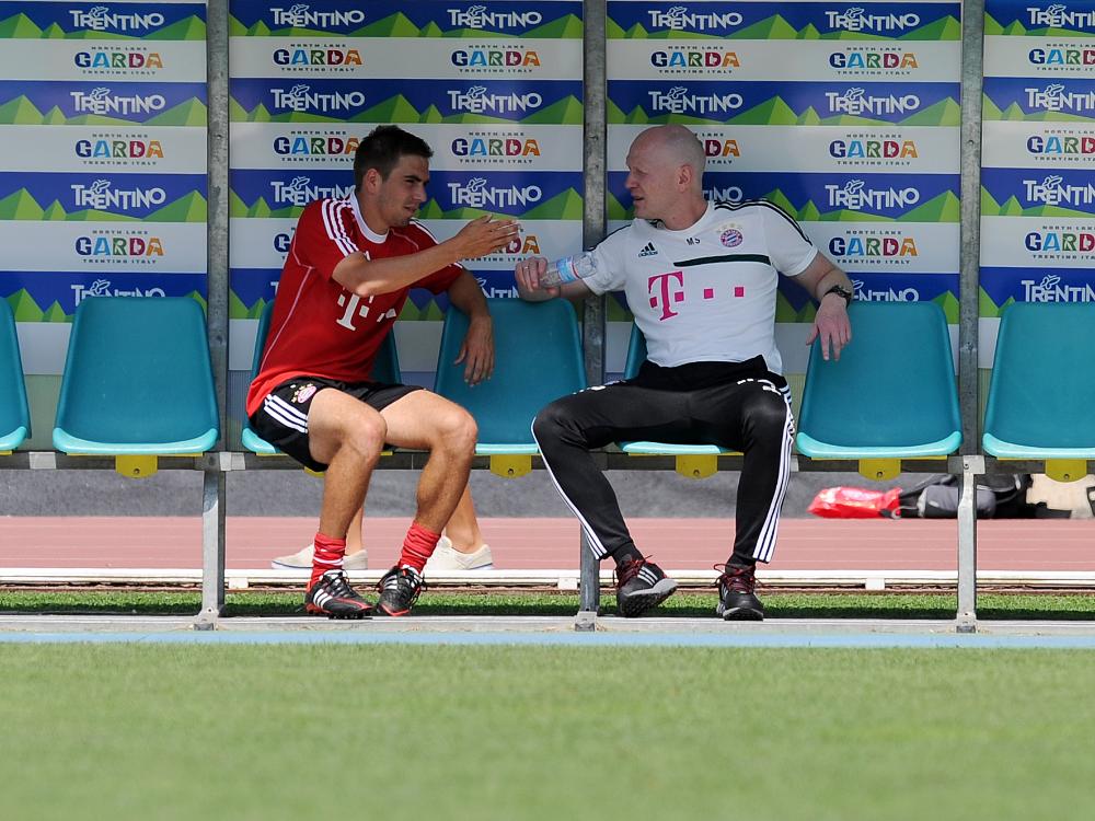 Bayern-Kapitän Philipp Lahm (l.) und Matthias Sammer Bayern-Kapitän Philipp Lahm (l.) und Matthias Sammer