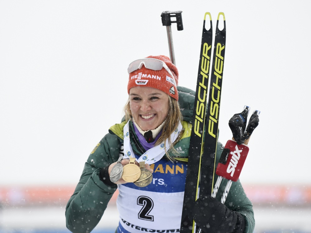 Denise Herrmann gewann letzten Winter Bronze in Östersund Denise Herrmann gewann letzten Winter Bronze in Östersund