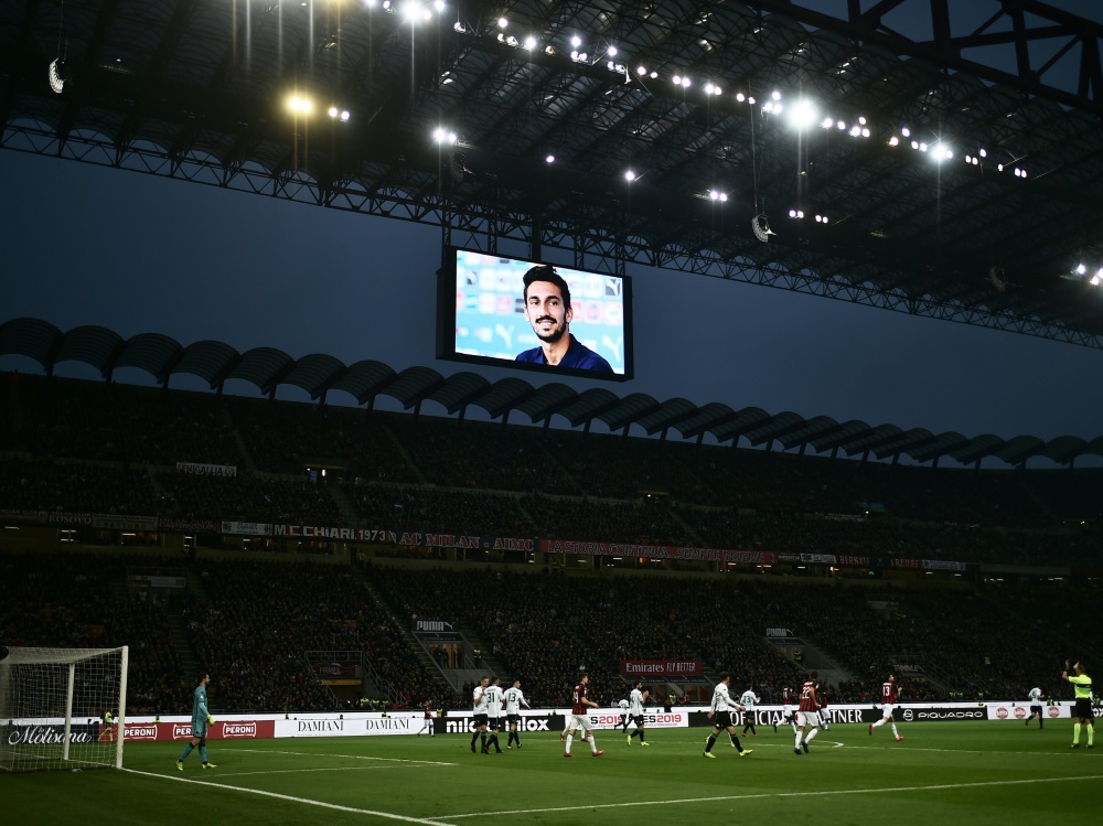 Im Stadion wurde dem verstorbenen Davide Astori gedacht.